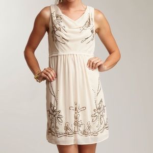 Robbi & Nikki Beaded Drape Dress